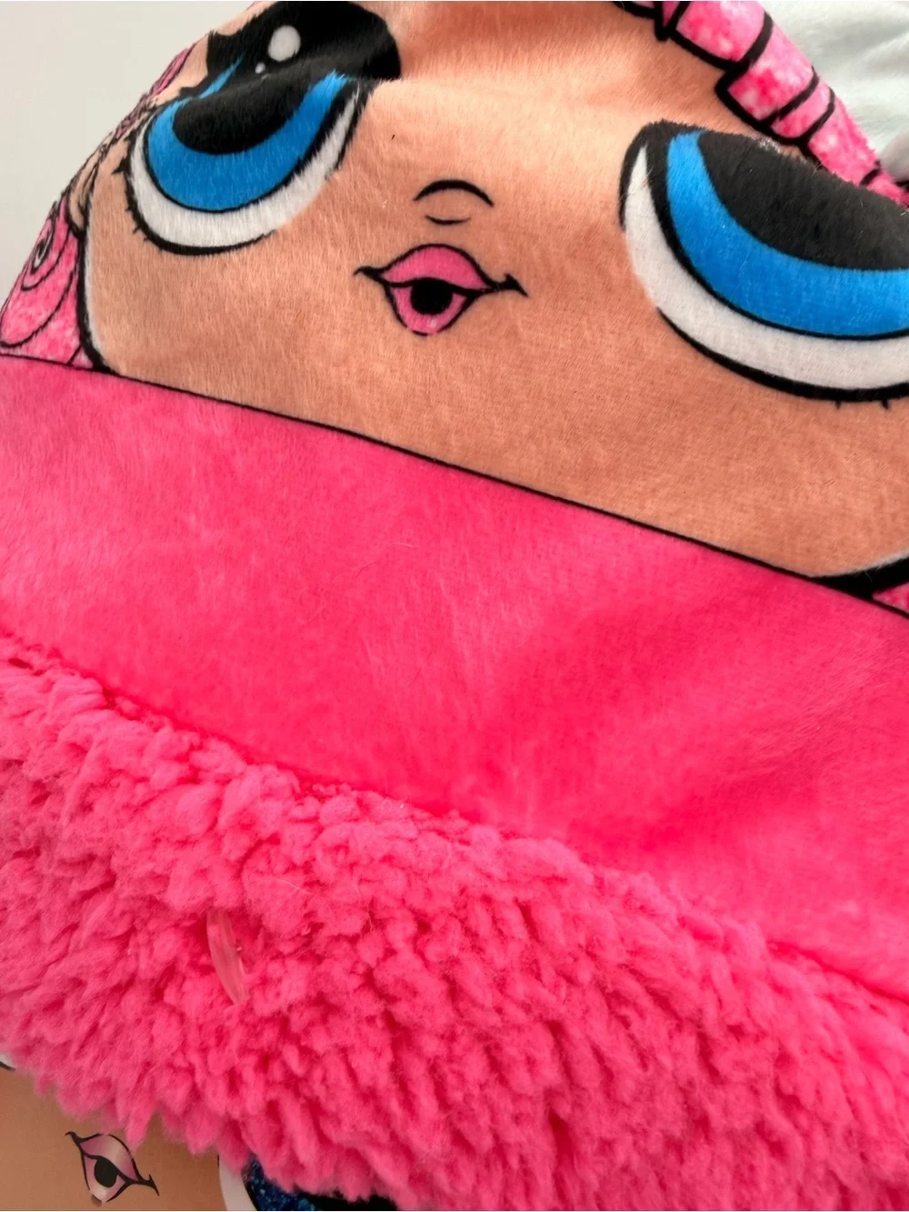 L.O.L. Surprise! Pink and Blue Hooded Cozy Wrap 40” x 55”